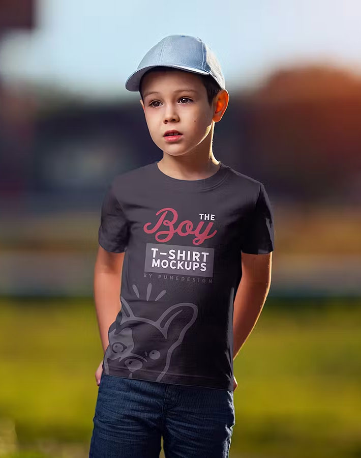 Boy T-Shirt Mock-Up Set