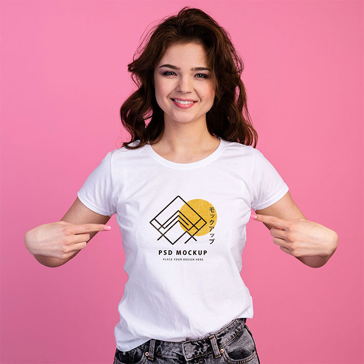Free Women T-shirt mockup Bundle