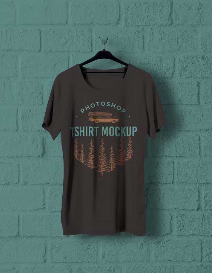 Hanging T-Shirt Mockup Template