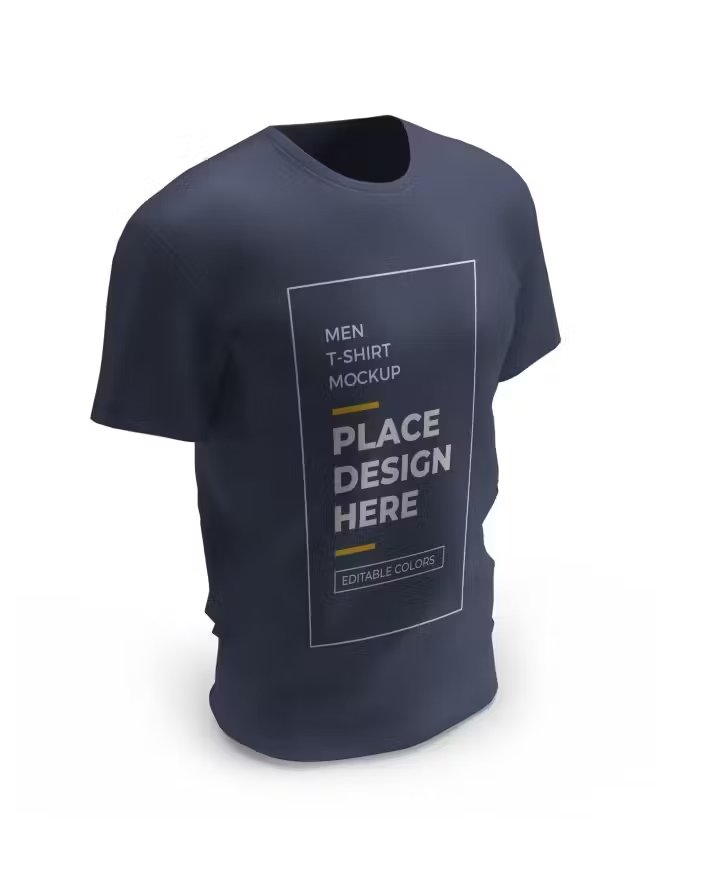 Men T-Shirt Mockup Template Set Psd