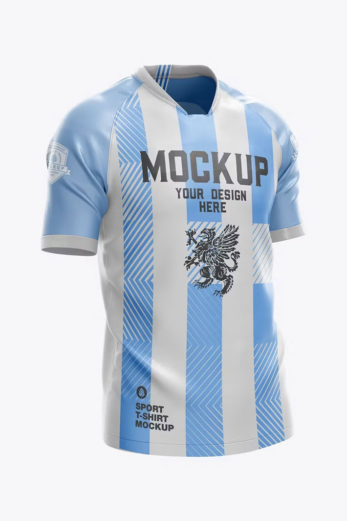 Men's Soccer T-Shirt Mockup Template
