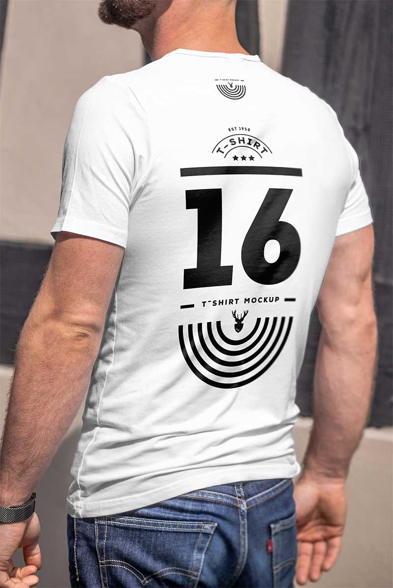 Realistic Man T-Shirt Mock-ups vol5