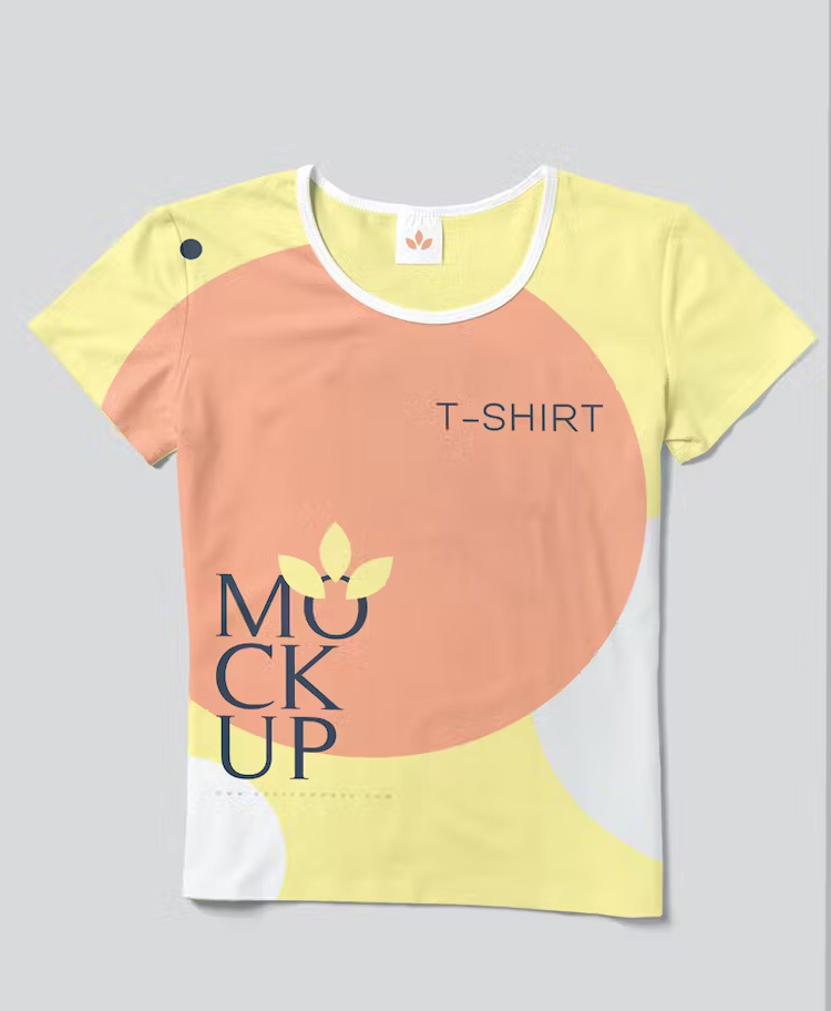 Simple Round Neck T-shirt Mockups