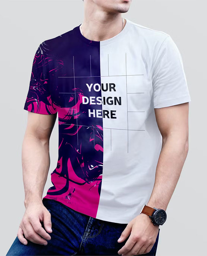 Realistic T-Shirt Mockup Template